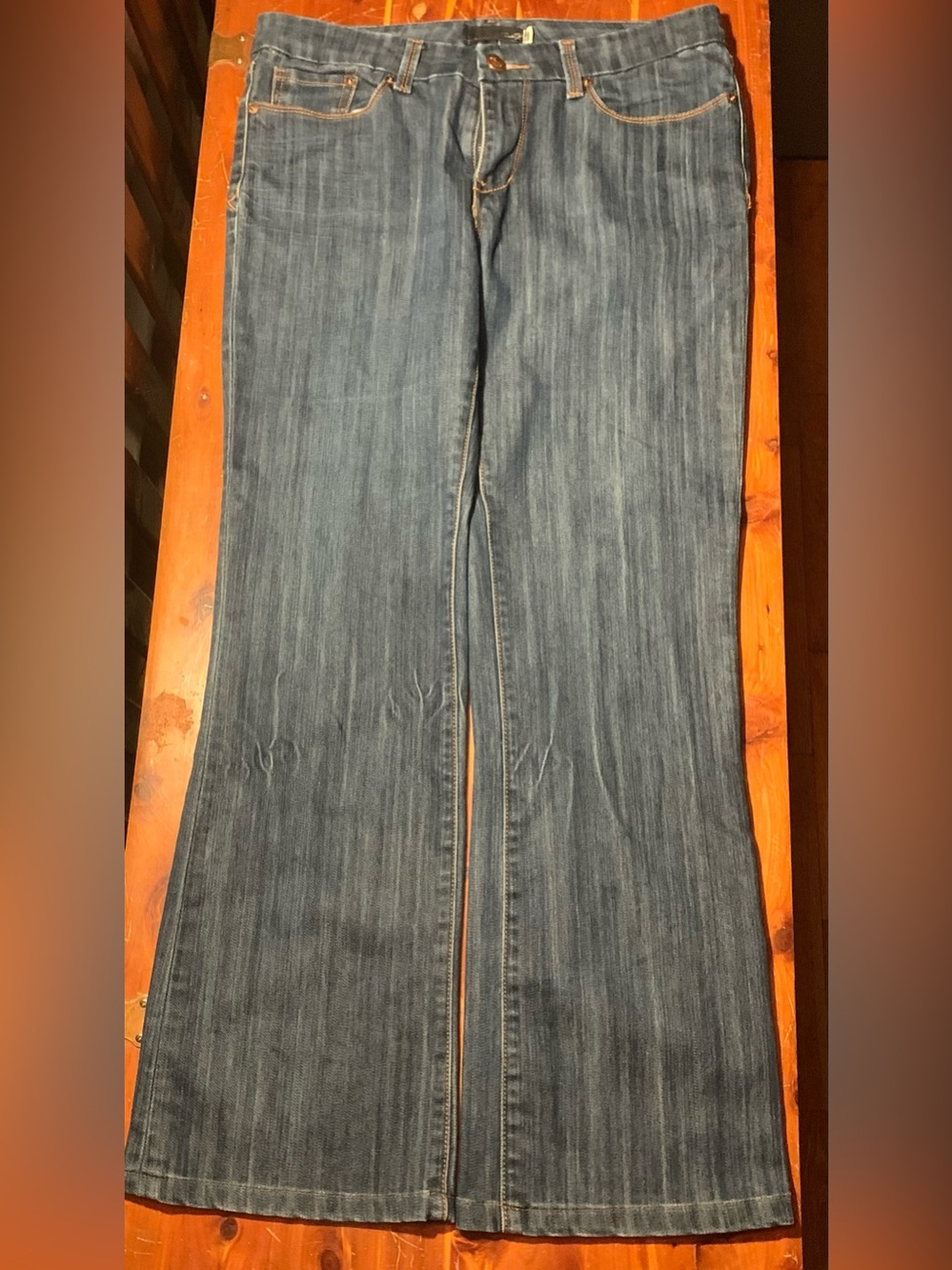 Seven7 Women's Dark Blue Flare Jeans